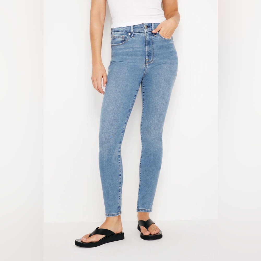 Good American Light Blue High-Rise Skinny Jeans